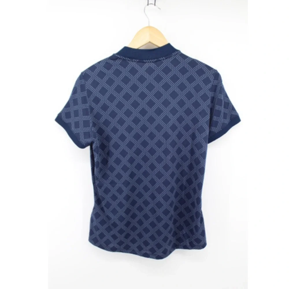 Adidas Ultimate365 Jacquard Navy Short Sleeve Polo Shirt Womens Size‎ M NWT